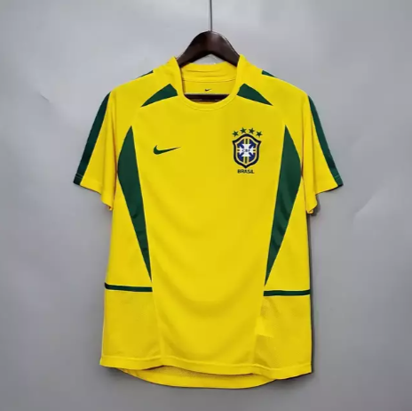 Camisa Brasil Away 2002 Retrô - Amarela