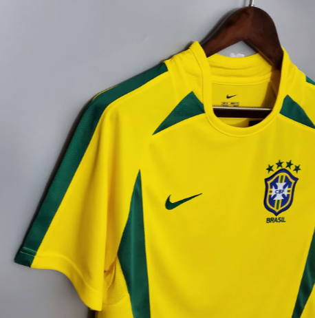 Camisa Brasil Away 2002 Retrô - Amarela