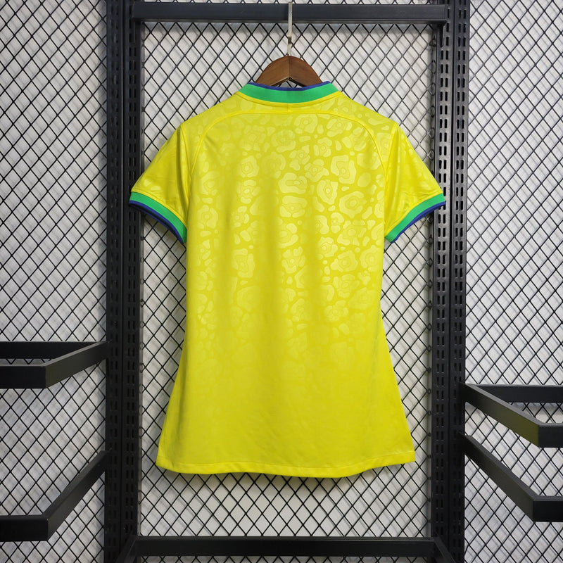 Camisa Brasil Home 2022 Feminina - Amarela