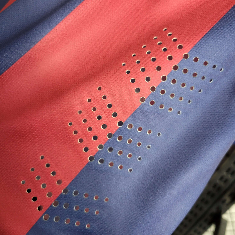 Camisa Barcelona Home 14/15 Retrô - Azul e Vermelha