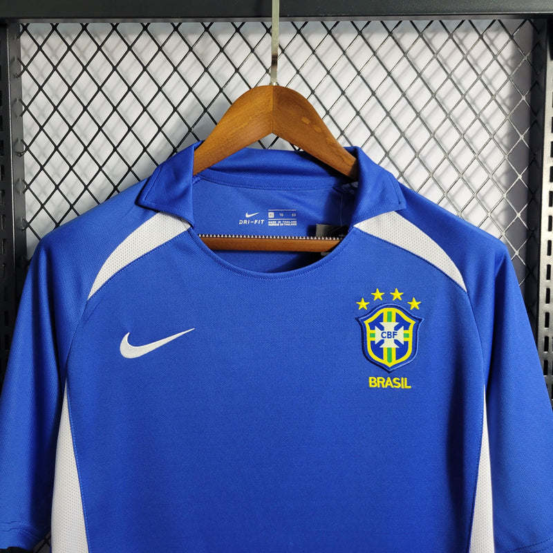 Camisa Brasil Away 2002 Retrô - Azul