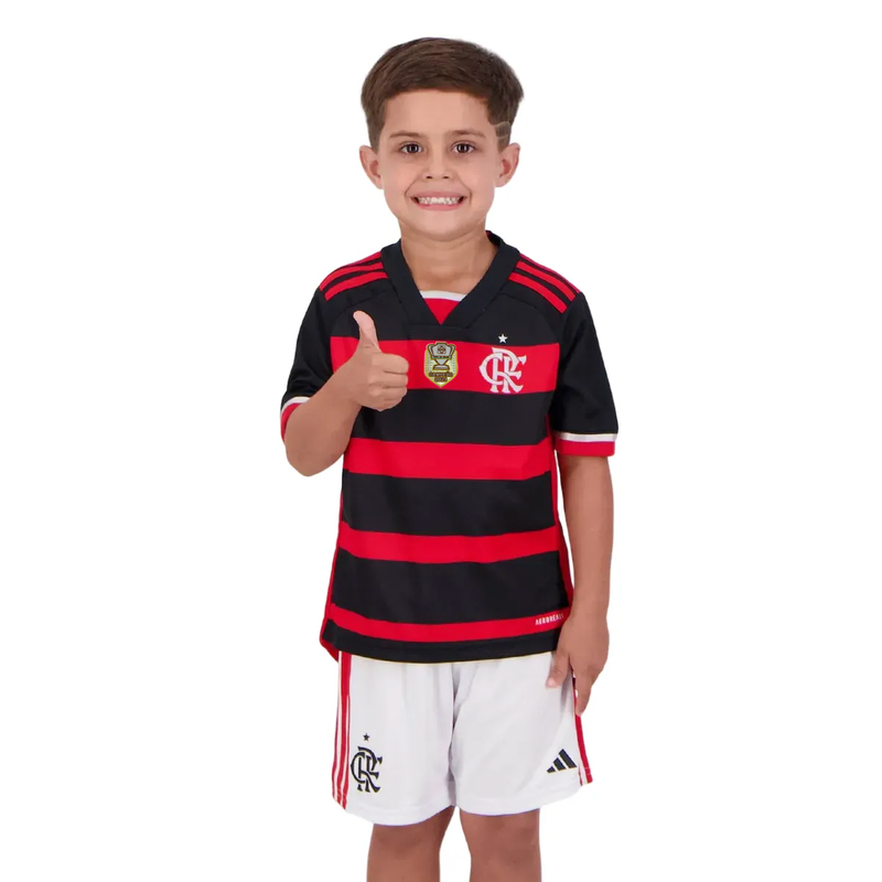 Conjunto Infantil CRF I 24/25 - Preto e Vermelho