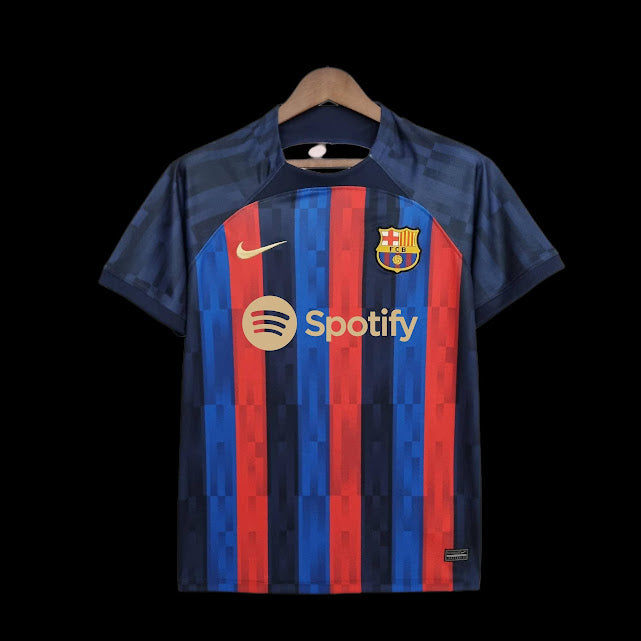 Camisa Barcelona Home 22/23 - Azul e Vermelha