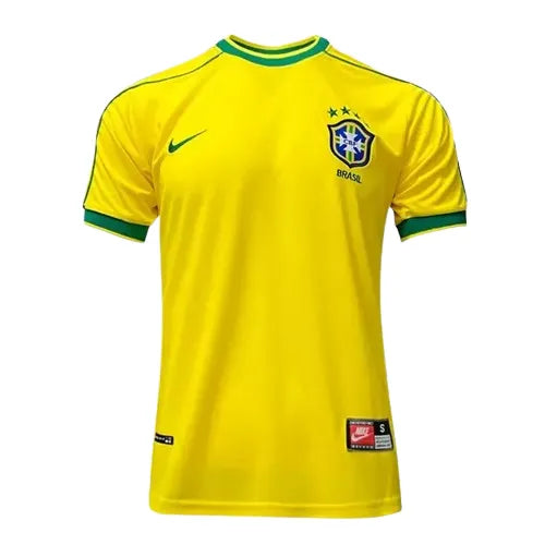 Camisa Brasil Home 1998 Retrô - Amarela