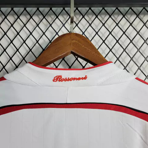 Camisa Milan Away 06/07 Retrô Manga Longa - Branca