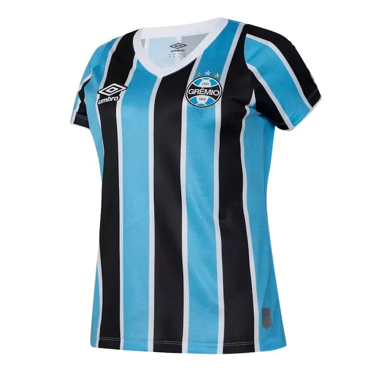 Camisa Grêmio Feminina Home 24/25 - Azul e Preta