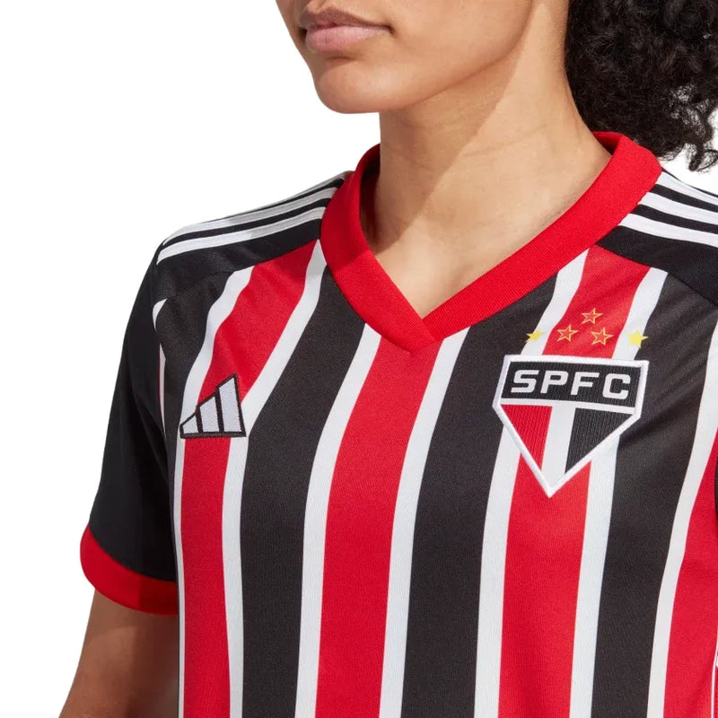 Camisa São Paulo Away 23/24 Feminina - Vermelha e Branca