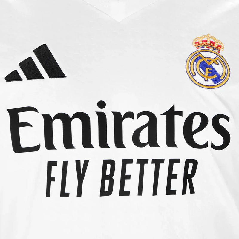 Camisa Real Madrid Home 24/25 Manga Longa - Branca