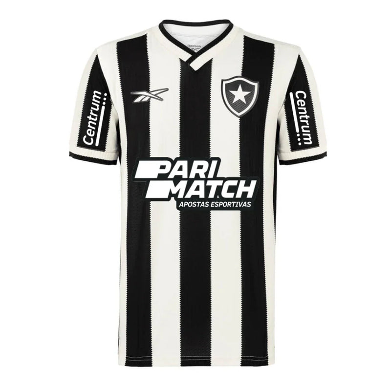 Camisa Botafogo Home 24/25 - Preta e Branca - C/ Patrocínio