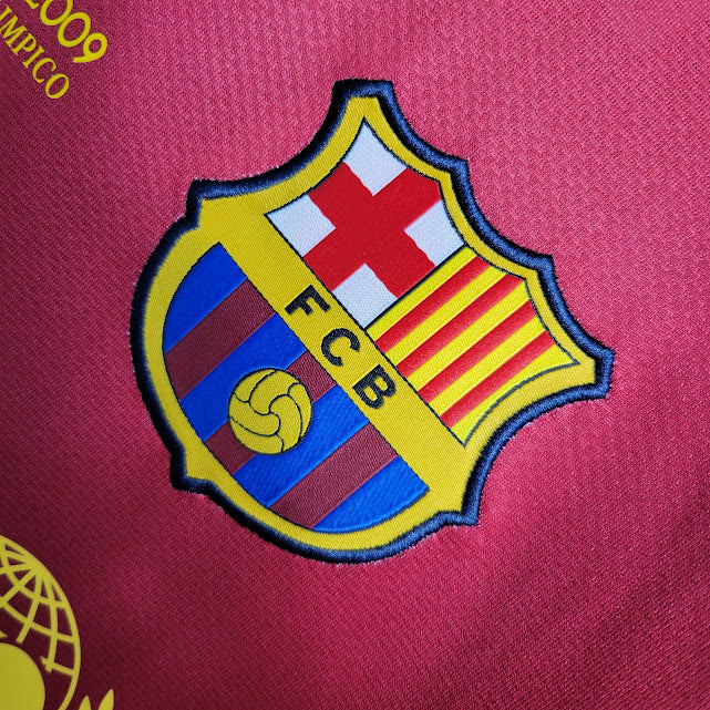 Camisa Barcelona 08/09 Retrô - Azul e Vermelha