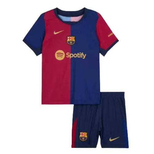 Conjunto Infantil Barcelona I 24/25 - Azul e Vermelho