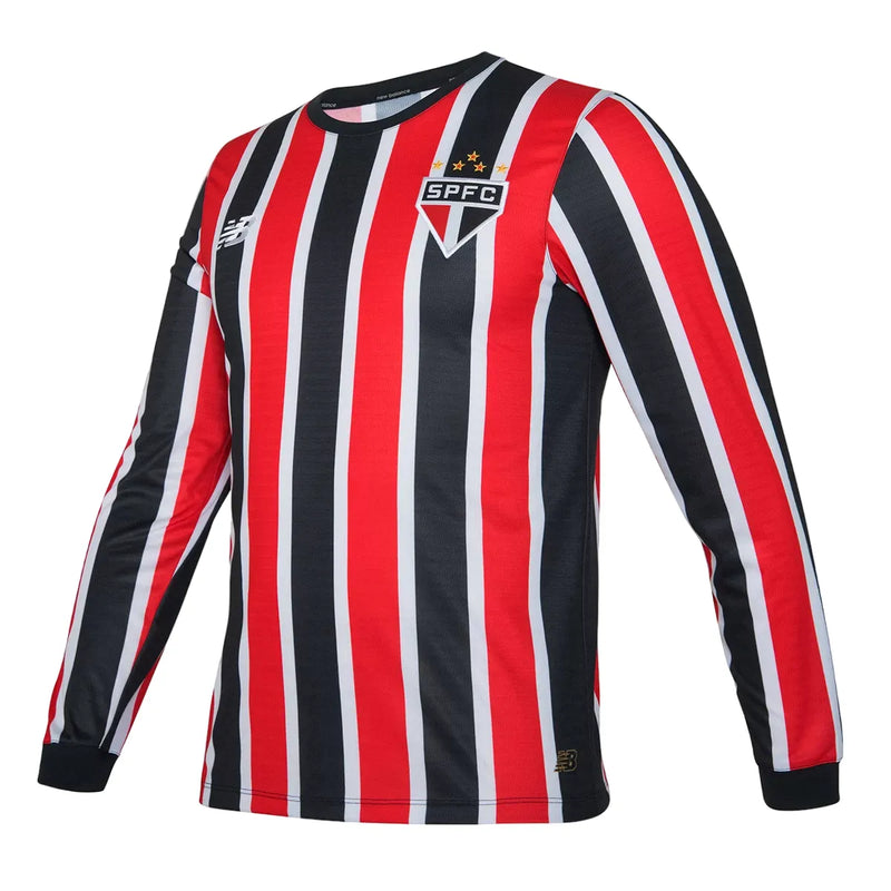 Camisa São Paulo Away 24/25 Manga Longa - Vermelha e Branca